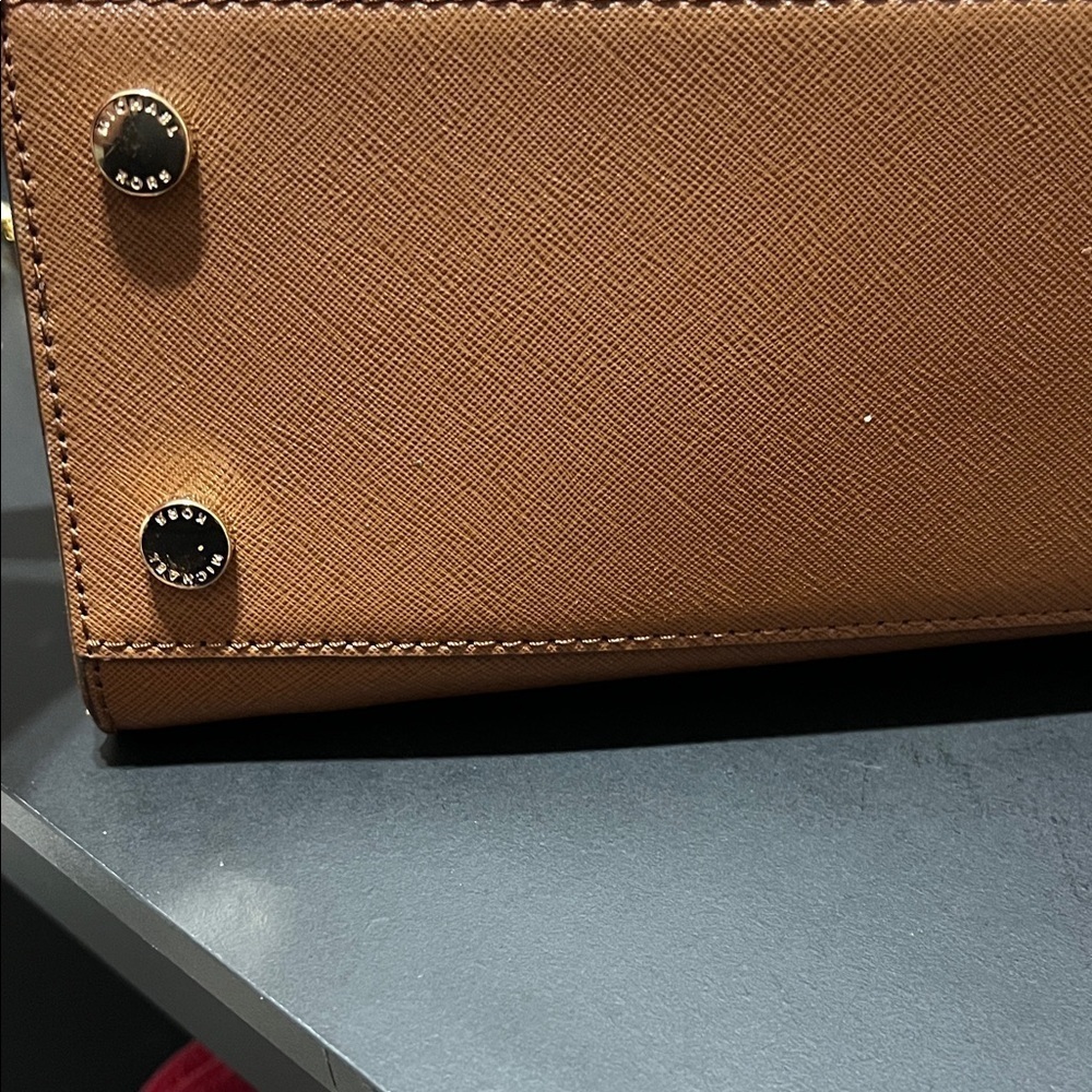 Michael Kors Brown Hamilton Satchel with Gold Accents - Picture 9 of 10
